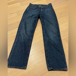 Alexa Chung dark blue denim straight leg jeans Size 27